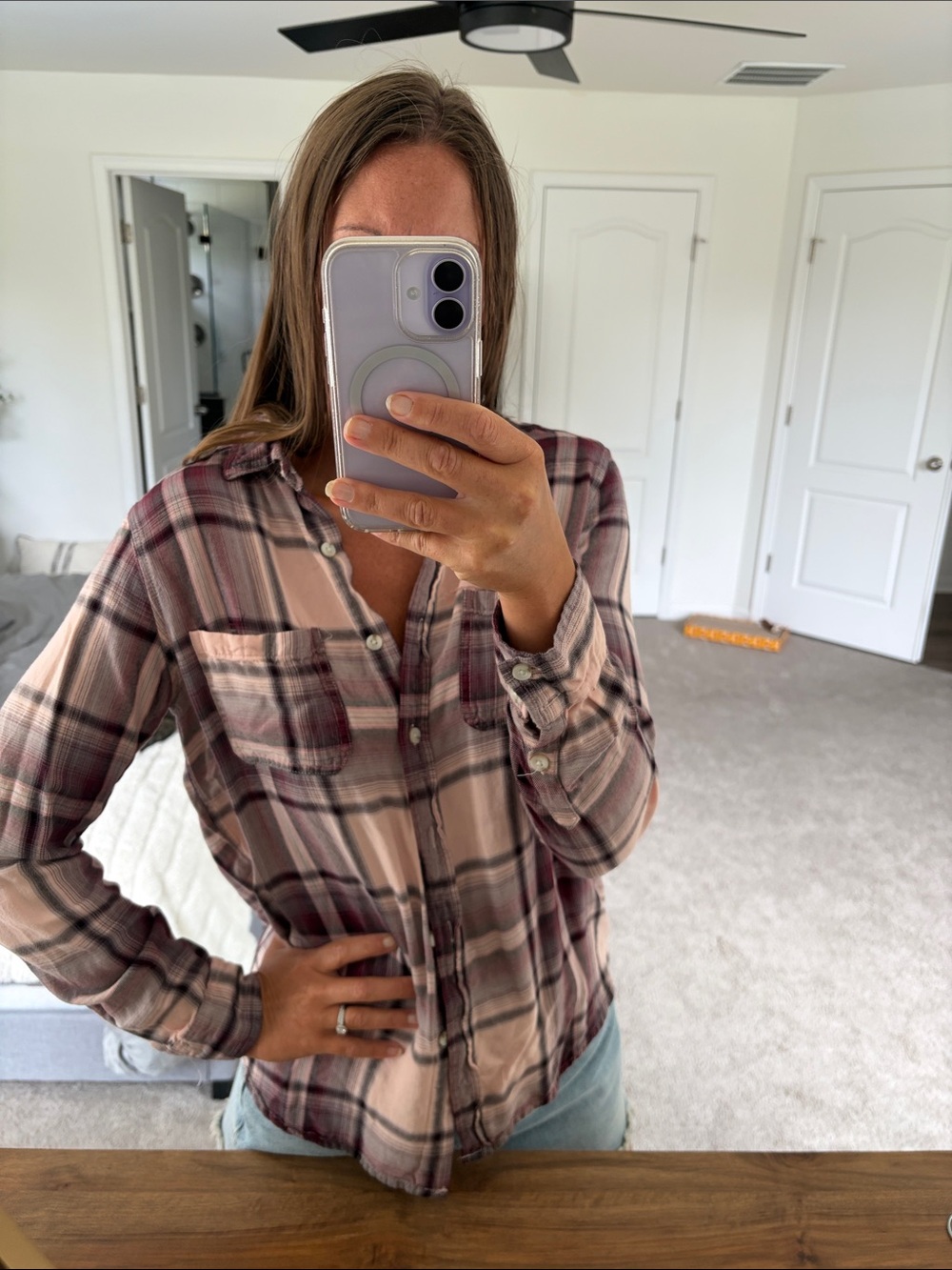 Plaid button down